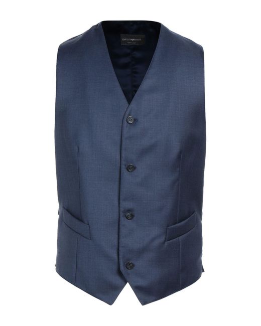 Emporio Armani Blue Tailored Vest for men