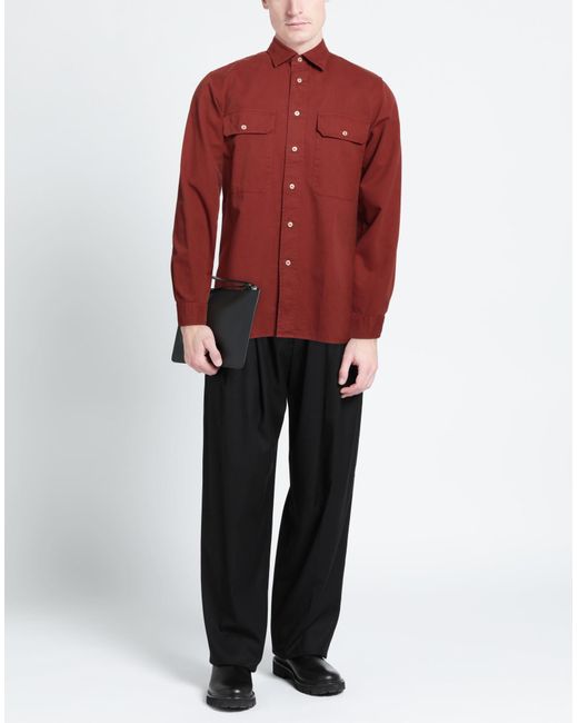Xacus Red Brick Shirt Cotton for men