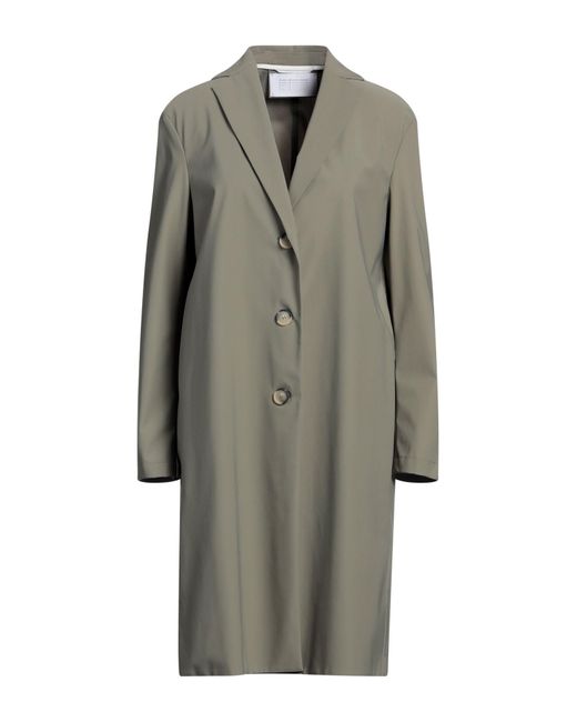 Harris Wharf London Gray Overcoat & Trench Coat