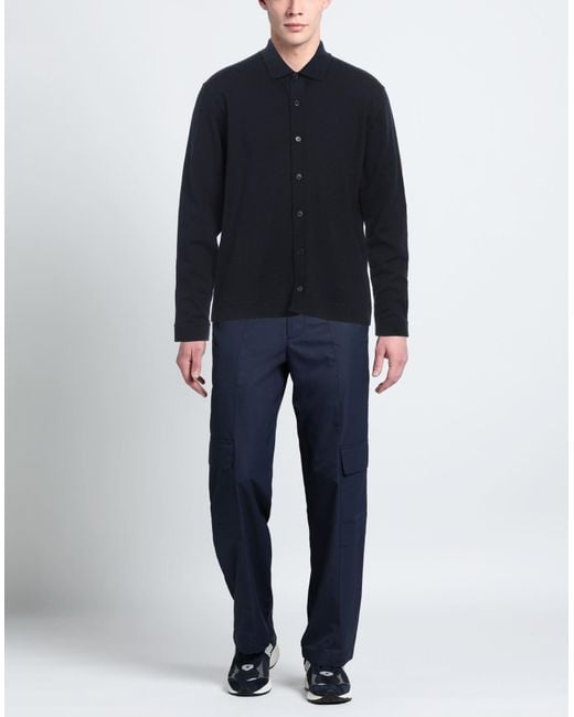 Roberto Collina Blue Cardigan Merino Wool for men