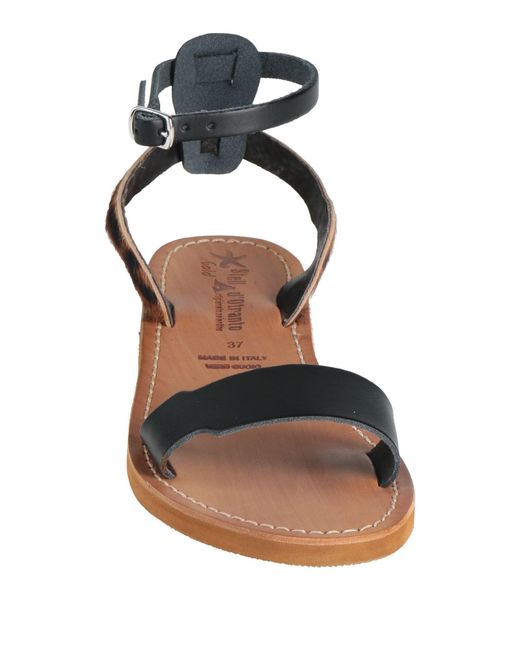 STELLA D'OTRANTO Black Sandals Cowhide
