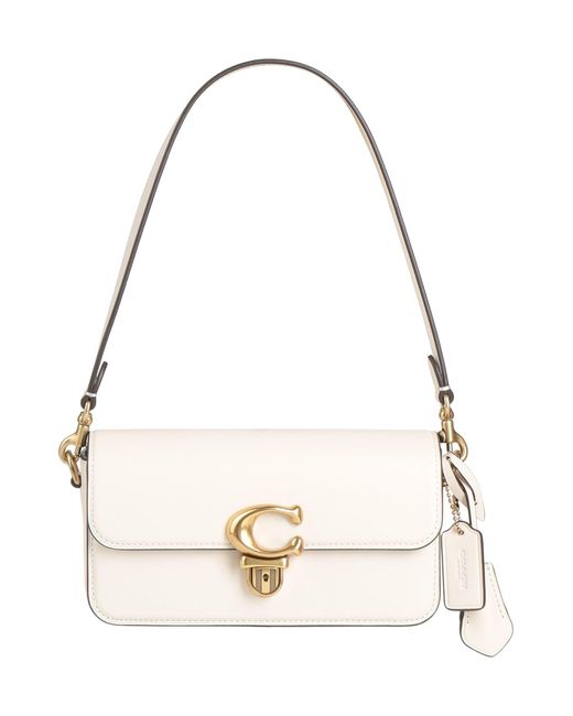 Bolso de mano COACH de color Natural
