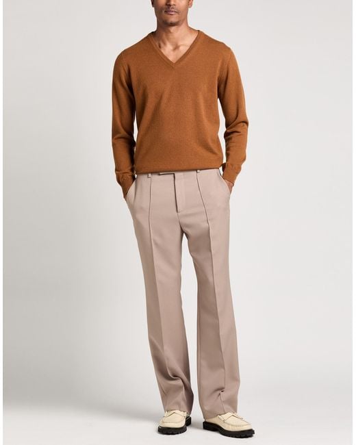 FILIPPO DE LAURENTIIS Brown Sweater Cashmere for men