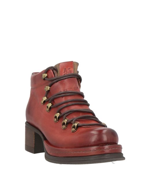 A.s.98 Red Ankle Boots