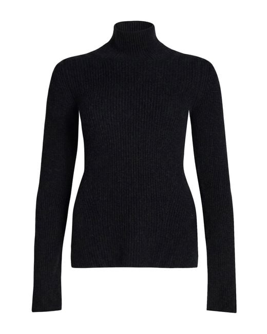 Roberto Collina Blue Turtleneck Merino Wool, Baby Alpaca Wool, Polyamide