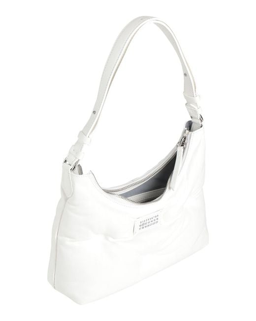Maison Margiela White Shoulder Bag Ovine Leather, Cow Leather, Brass, Zinc