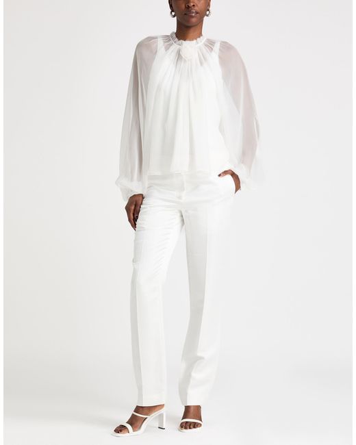 Alberta Ferretti White Top Silk
