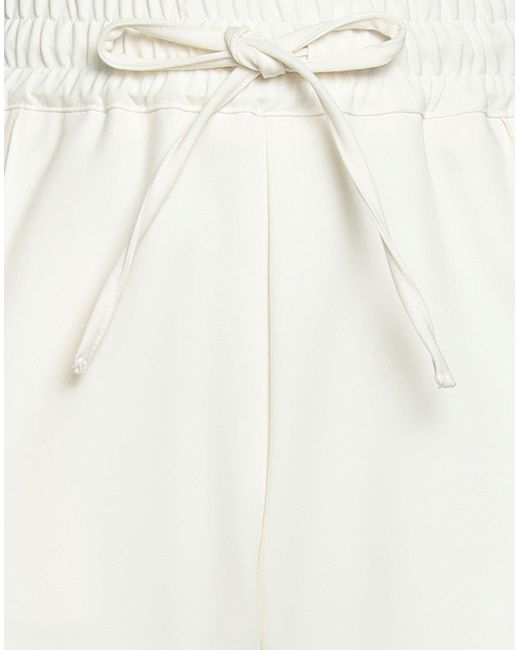 Cruna White Pants Polyester, Virgin Wool, Elastane