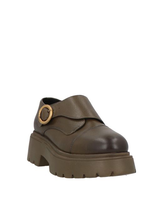 Maliparmi Brown Military Loafers Leather