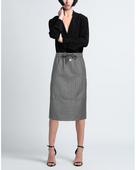 Les Copains Gray Midi Skirt
