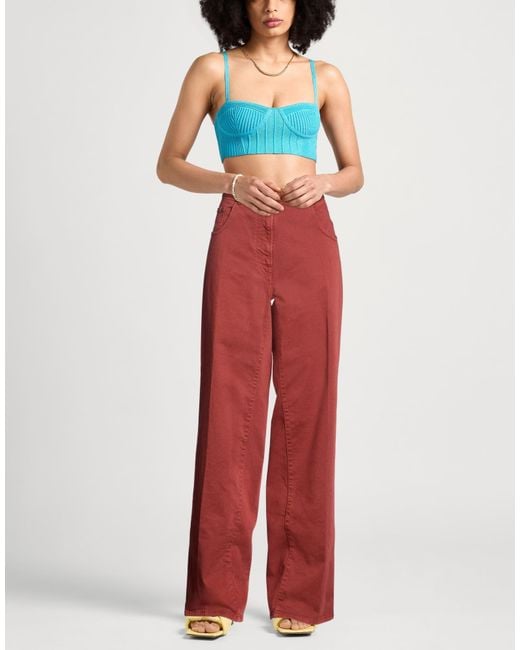 N°21 Red Pants Cotton, Elastane