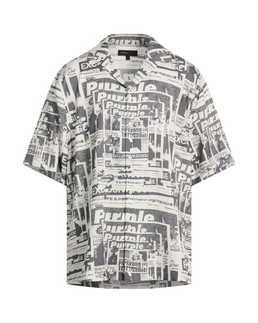 Purple White Shirt for men