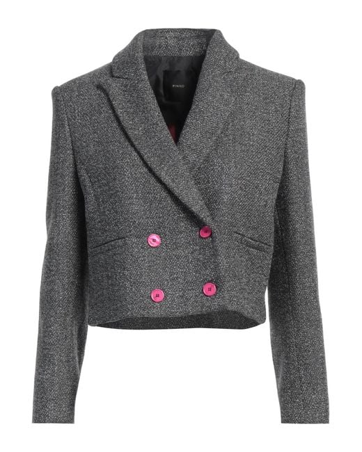 Pinko Gray Blazer Cotton, Acrylic, Polyester, Wool