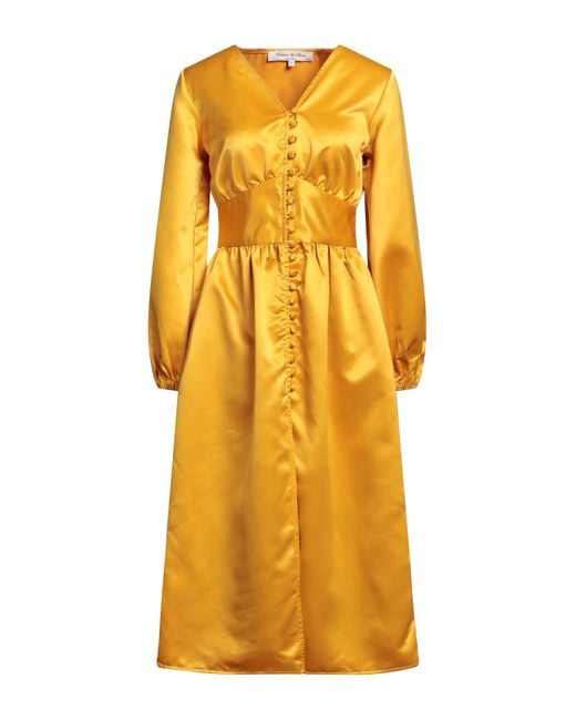 CONNOR & BLAKE Yellow Midi Dress Viscose