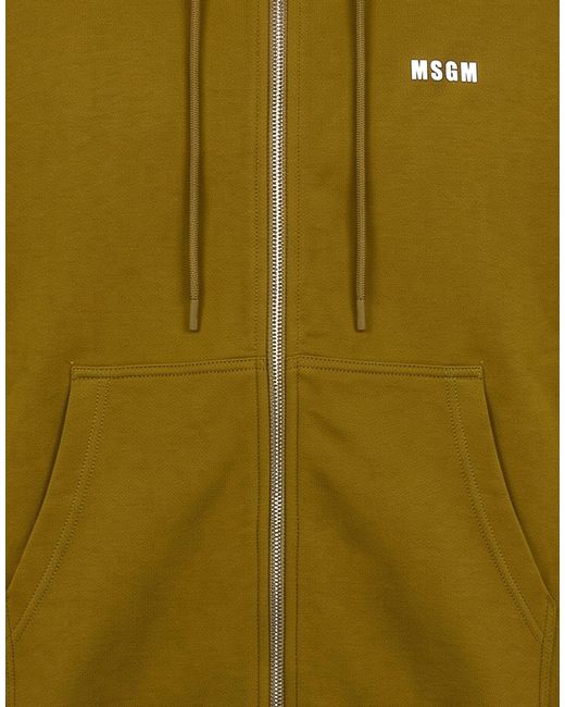 MSGM Green Sweatshirt Cotton for men