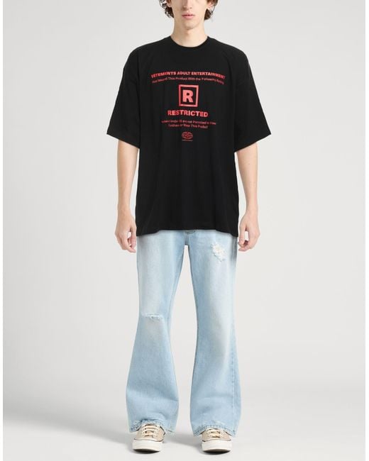 T-Shirt di Vetements in Black da Uomo