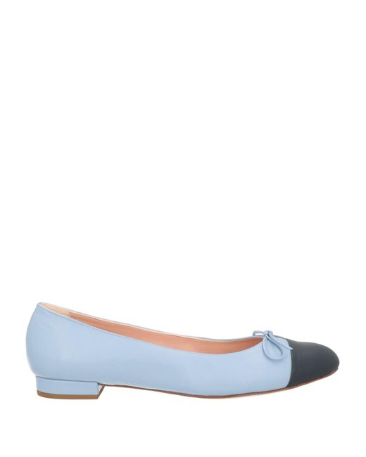 THERESA Blue Ballet Flats Leather