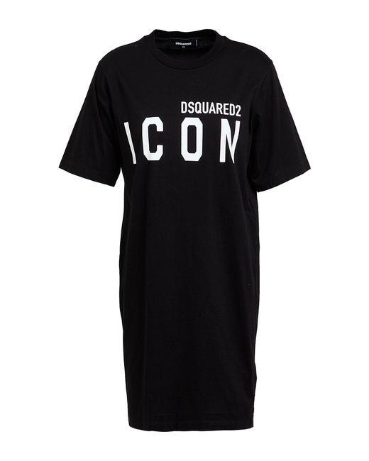 DSquared² Black Mini Dress Cotton