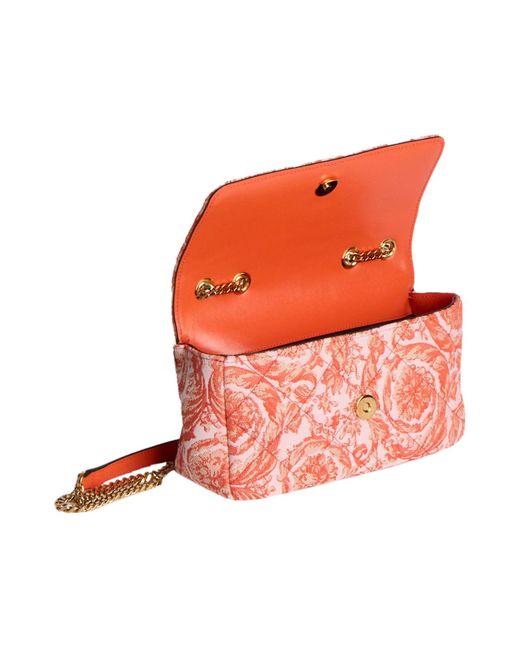 Versace Pink Cross-Body Bag Polyamide, Cotton, Polyester