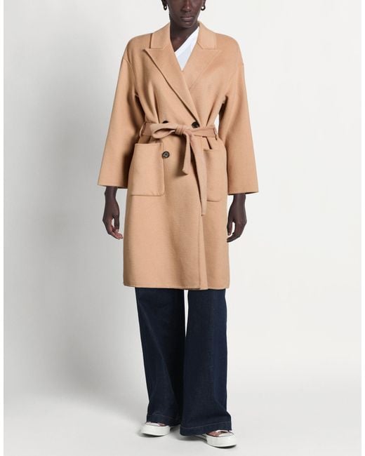 BRERAS Milano Natural Camel Coat Wool, Polyester