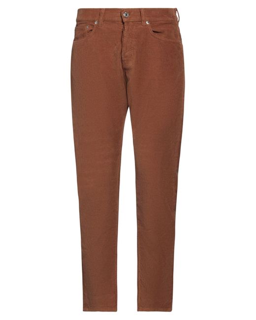 Grifoni Brown Pants Cotton, Elastane for men
