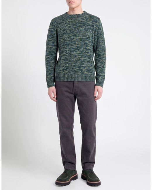 Irish Crone Blue Sweater Virgin Wool for men