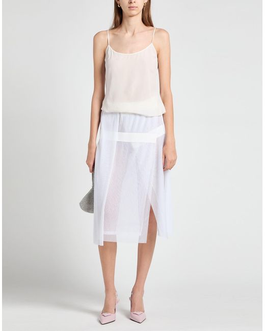 032c White Midi Skirt Polyester