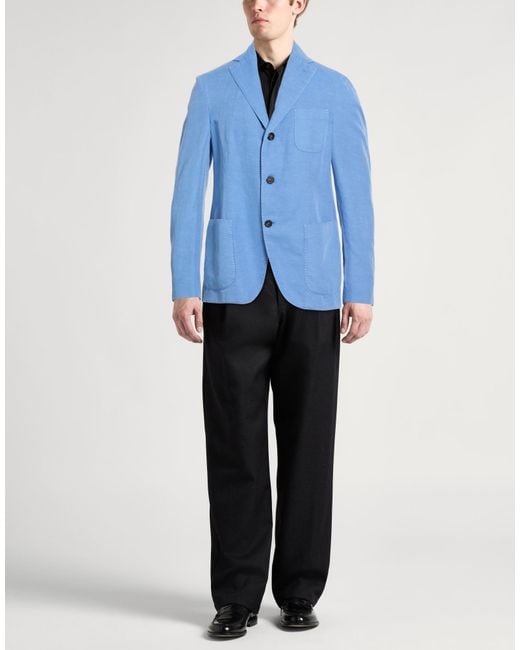 Incotex Blue Blazer Linen, Cotton for men