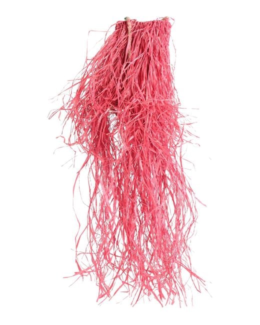 MADE FOR A WOMAN Pink Coral Cross-Body Bag Synthetic Raffia