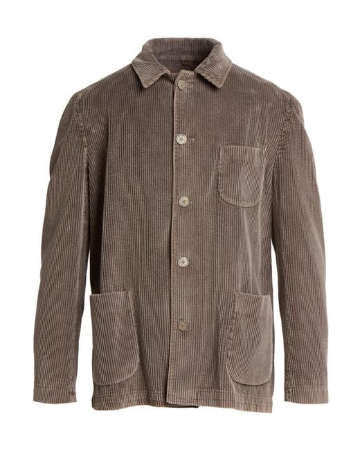 Santaniello Brown Blazer Cotton for men