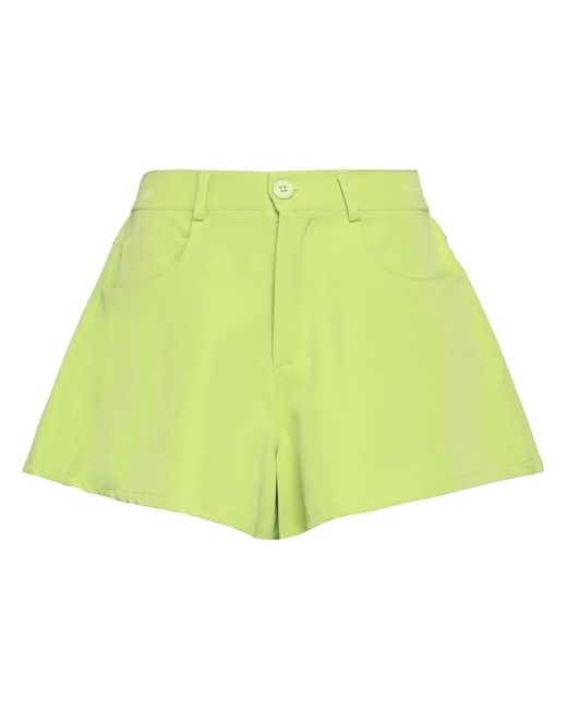 VANESSA SCOTT Green Shorts & Bermuda Shorts Polyester, Elastane