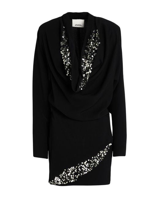 Isabel Marant Black Mini Dress Acetate, Polyester