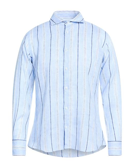 Fedeli Men's Blue Sky Shirt Linen