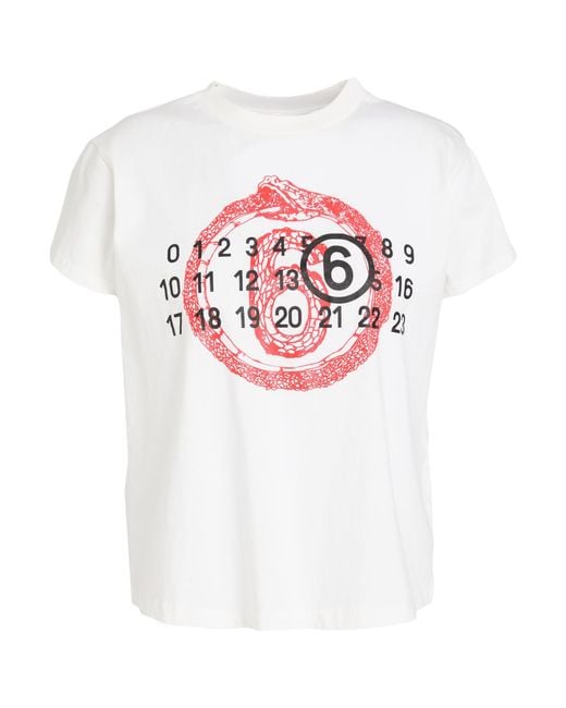 MM6 by Maison Margiela White T-Shirt Cotton