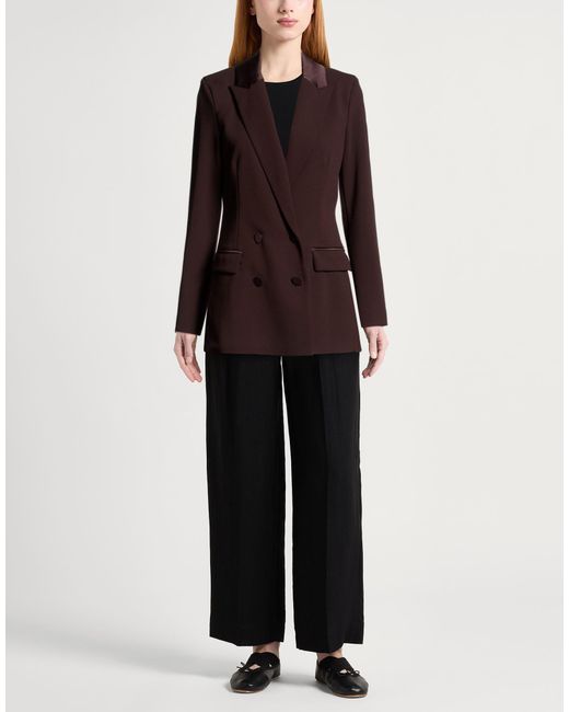 ViCOLO Brown Blazer Polyester, Elastane