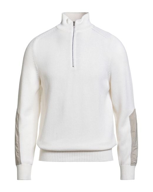 Moorer White Sweater Wool for men