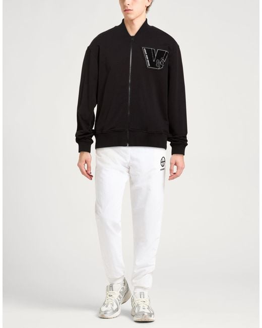 Versace Jeans Couture Black Sweatshirt Cotton, Elastane for men