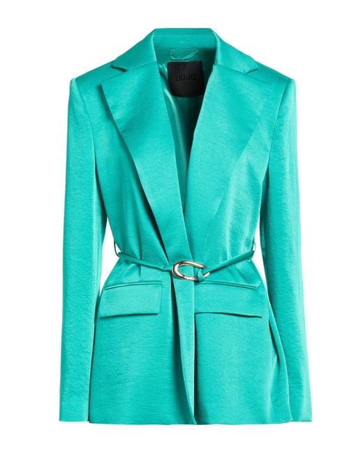Liu Jo Blue Blazer Polyester