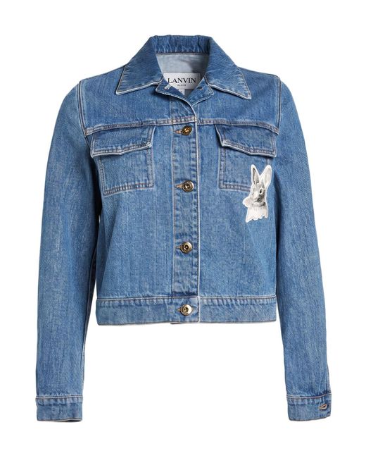 Lanvin Blue Denim Outerwear Cotton