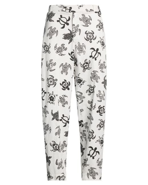 MAISON CRAZY WORKER 3.2 White Pants Cotton for men
