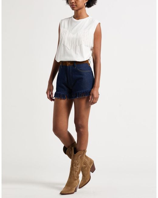 ARIZONA LOVE Blue Denim Shorts Cotton, Calfskin