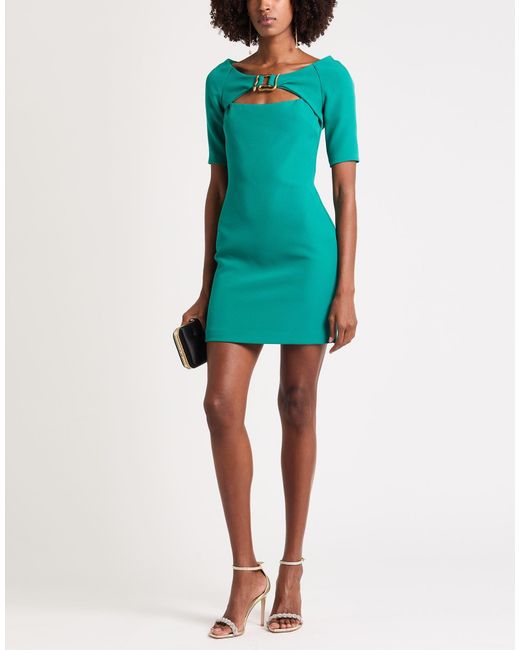 Just Cavalli Blue Mini Dress Polyester, Elastane