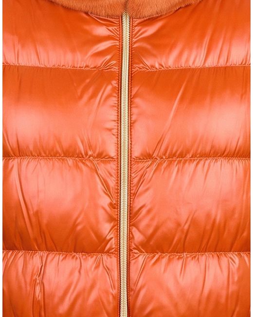 Herno Orange Puffer Polyamide, Polyester