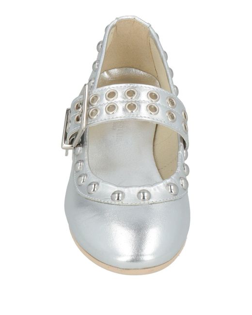Divine Follie White Ballet Flats