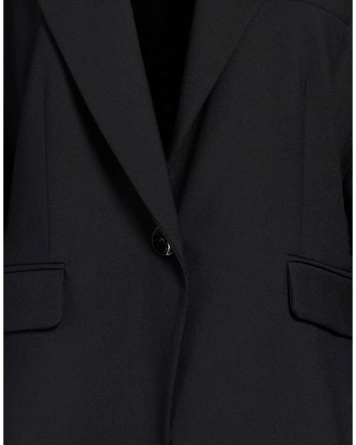 Marella Black Blazer Polyester, Virgin Wool, Elastane