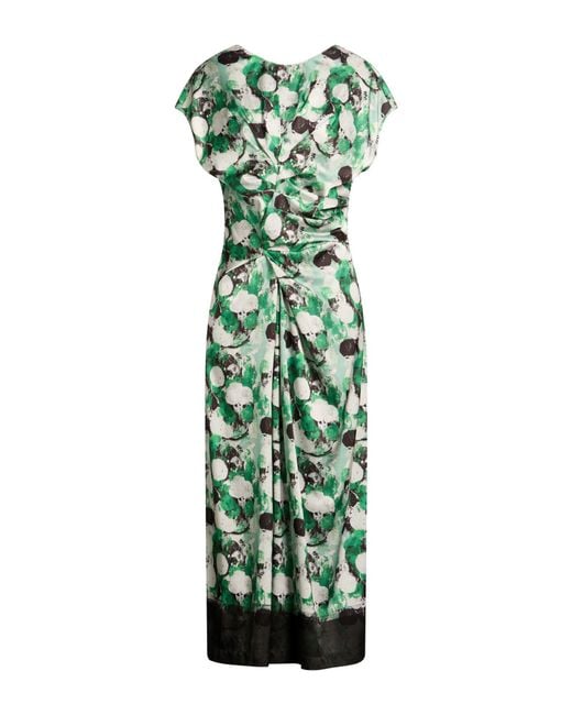 Aviu Green Midi Dress Polyester, Elastane