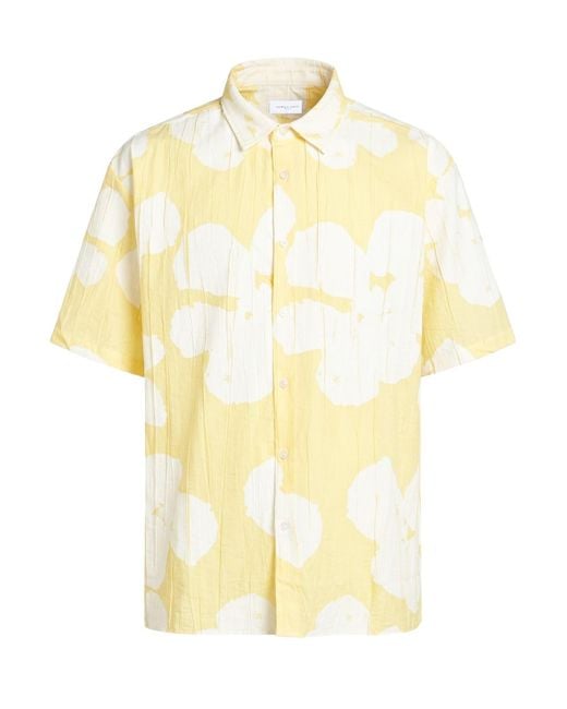 FAMILY FIRST Yellow Shirt Viscose, Polyamide for men