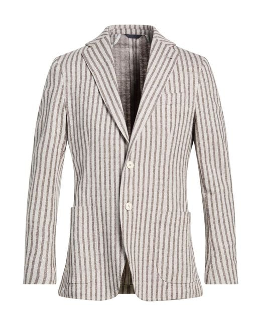 Tombolini Gray Blazer Virgin Wool, Cotton for men