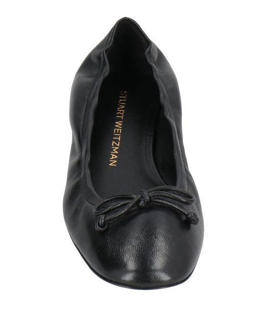 Stuart Weitzman Black Ballet Flats Leather