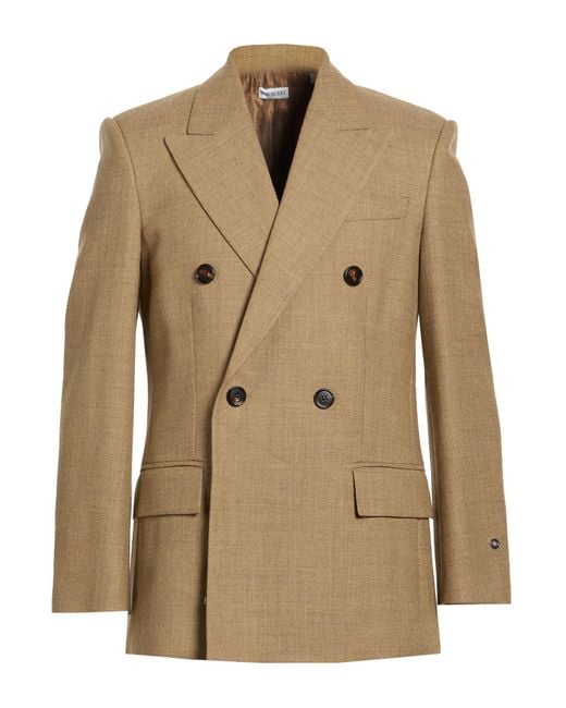 Burberry Natural Sand Blazer Wool for men